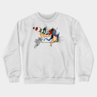 skater turtle bike light Crewneck Sweatshirt